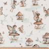 Printed Cotton LEOFEE White / Camel
